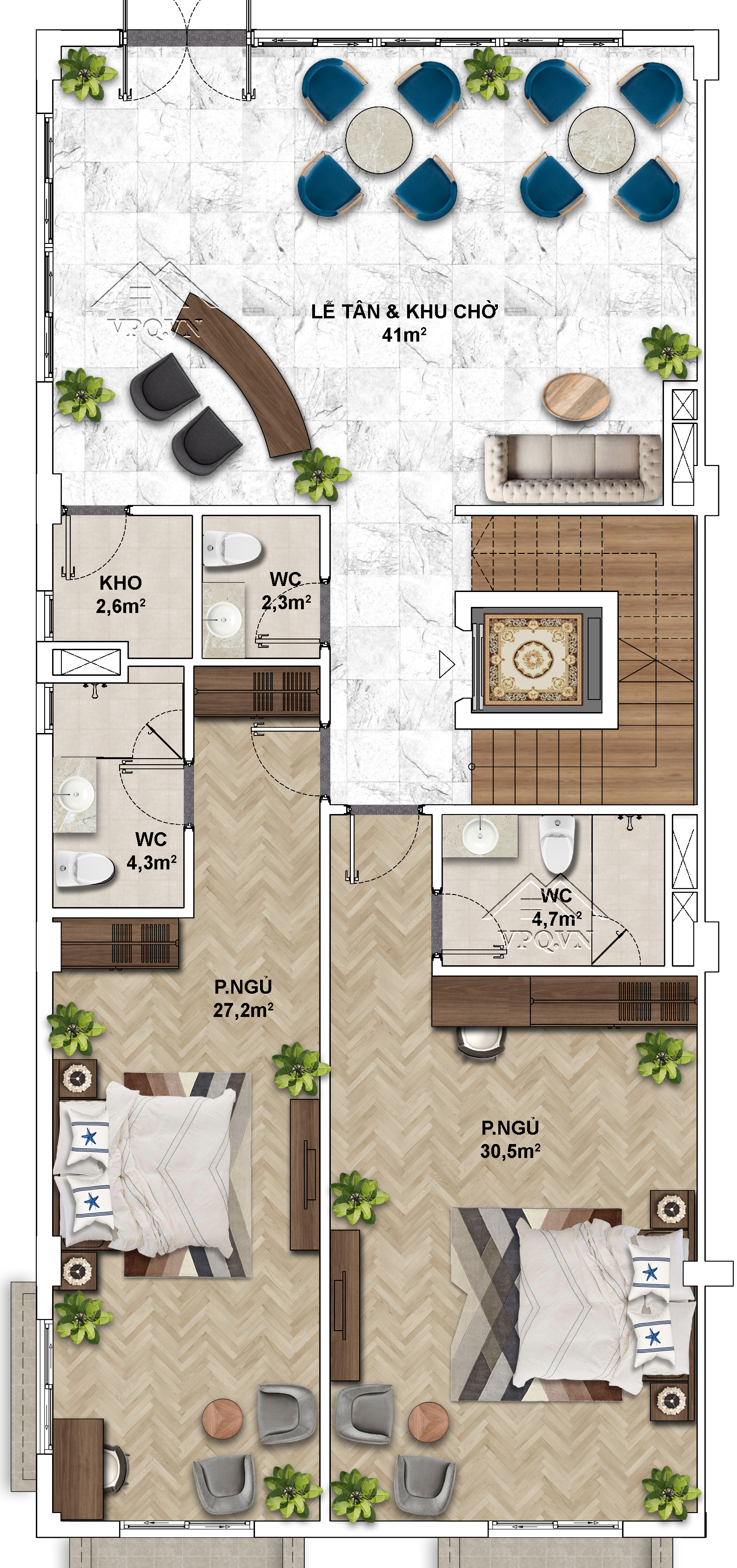 Tầng 3 8x18m